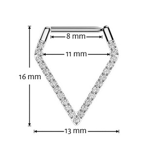TIT1613 Piercing segment podkova špičatá TITAN