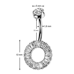 TIT1615 Piercing do pupíku kolečko - TITtin2AN