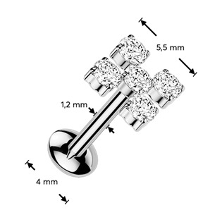 TIT1623-1208 Piercing do brady - labreta TITAN