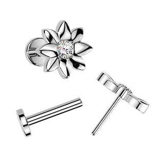 TIT1628 Piercing do brady kytička - PUSH IN labreta TITAN