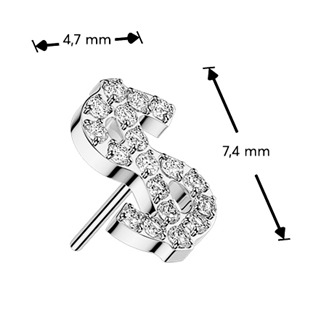 TIT1645 Ozdobná část k PUSH IN piercingu TITAN
