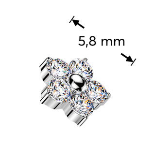 TIT1647-C Náhradní ozdoba k dermálu / labretě TITAN