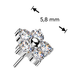 TIT1652-C Ozdobná část k PUSH IN piercingu TITAN