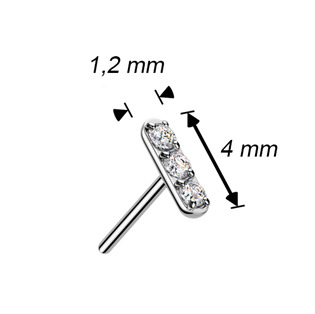 TIT1657 Ozdobná část k PUSH IN piercingu TITAN