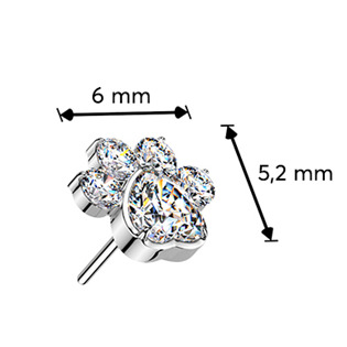 TIT1658 Ozdobná část k PUSH IN piercingu TITAN