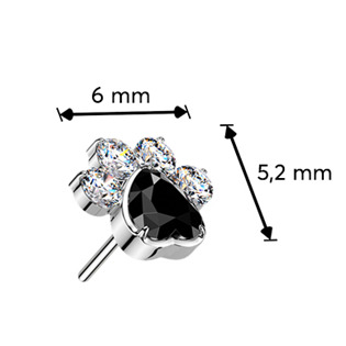 TIT1659 Ozdobná část k PUSH IN piercingu TITAN
