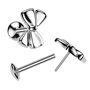 TIT1660 Piercing do brady mašlička - PUSH IN labreta TITAN,