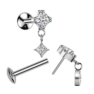 TIT1666 Piercing do ucha - PUSH IN labreta TITAN