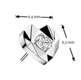 TIT1667 Ozdobná část k PUSH IN piercingu TITAN