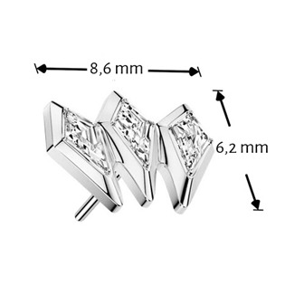 TIT1671 Ozdobná část k PUSH IN piercingu TITAN