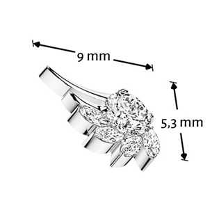 TIT1676 Náhradní ozdoba k dermálu / labretě TITAN, závit 1,2 mm
