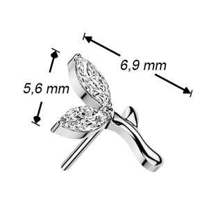 TIT1677 Ozdobná část k PUSH IN piercingu TITAN