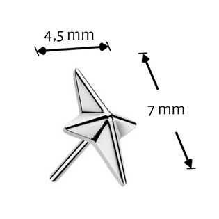 TIT1688 Ozdobná část k PUSH IN piercingu TITAN