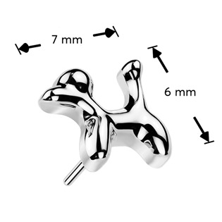 TIT1691 Ozdobná část k PUSH IN piercingu TITAN
