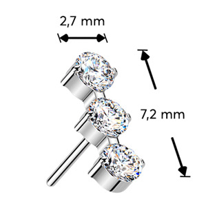 TIT1698-AB Ozdobná část k PUSH IN piercingu TITAN