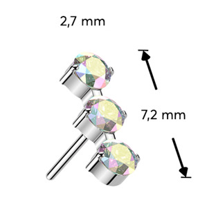 TIT1698-C Ozdobná část k PUSH IN piercingu TITAN