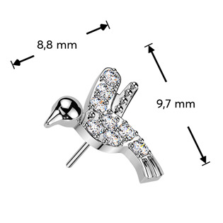 TIT1699 Ozdobná část k PUSH IN piercingu TITAN