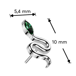 TIT1700-G Ozdobná část k PUSH IN piercingu TITAN