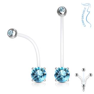 WP0018-C Těhotenský piercing do pupíku - kamínek