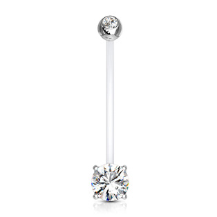 WP0018-P Těhotenský piercing do pupíku - kamínek