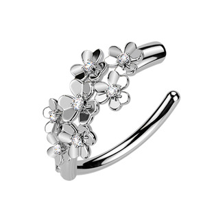 WP0107 Piercing do pupíku s kytičkami