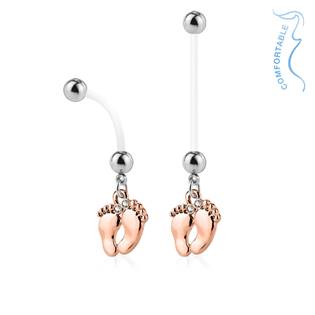 WP01084-ST Těhotenský piercing do pupíku - stopy