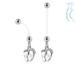 WP01084-ST Těhotenský piercing do pupíku - stopy