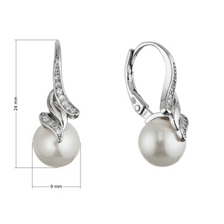 EG1402 Stříbrné elegantní náušnice s perlou