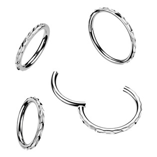 SG143-1210 Ocelový piercing - segment kruh