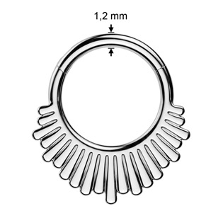 SG144-1210 Ocelový piercing - segment kruh