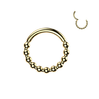SG145GD-1210 Zlacený ocelový piercing - segment kruh