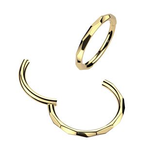 SG146GD-1010 Zlacený ocelový piercing - segment kruh