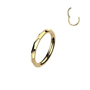 SG146GD-1208 Zlacený ocelový piercing - segment kruh
