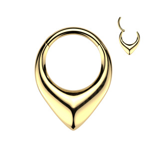 SG148GD-1210 Zlacený ocelový segment kruh - helix / cartilage / tragus piercing