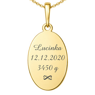PA1926-GD Pozlacený stříbrný přívěsek svatý Hubert