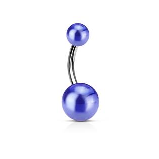 BA0003-B Piercing do pupíku - banánek metalické barvy