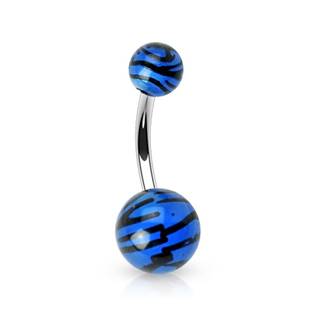 BA01048-Y Piercing do pupíku - banánek zebrovaný
