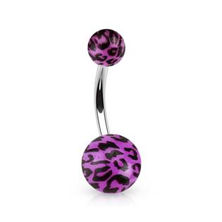 BA01089-O Piercing do pupíku - tygrovaný