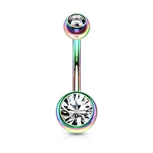 BS01034-CB Piercing do pupíku - banánek