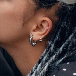 CP1053-W Cartilage piercing do ucha placička
