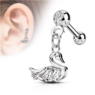 CP1084-RD Cartilage piercing do ucha - labuť