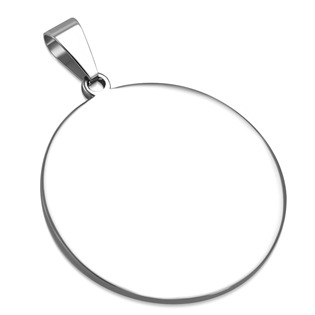 DR1167-XL Ocelový přívěšek kulatý 30 mm