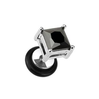 FP01018-K Falešný piercing - čtvercový kámen