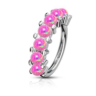 K01048-AM Piercing kruh s opály, 1,0 x 10 mm