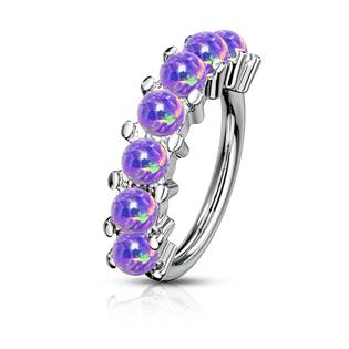 K01048-AM Piercing kruh s opály, 1,0 x 10 mm