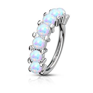 K01048-PK Piercing kruh s opály, 1,0 x 10 mm