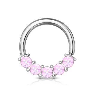 K01052-A Piercing kruh s kameny 1,0 x 10 mm
