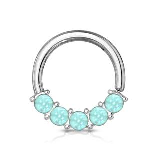 K01052-A Piercing kruh s kameny 1,0 x 10 mm