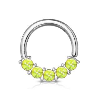K01052-A Piercing kruh s kameny 1,0 x 10 mm