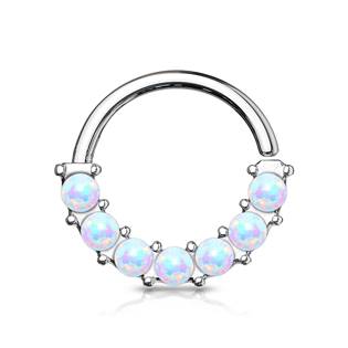 K01053-PK Piercing kruh s opály, 1,0 x 10 mm